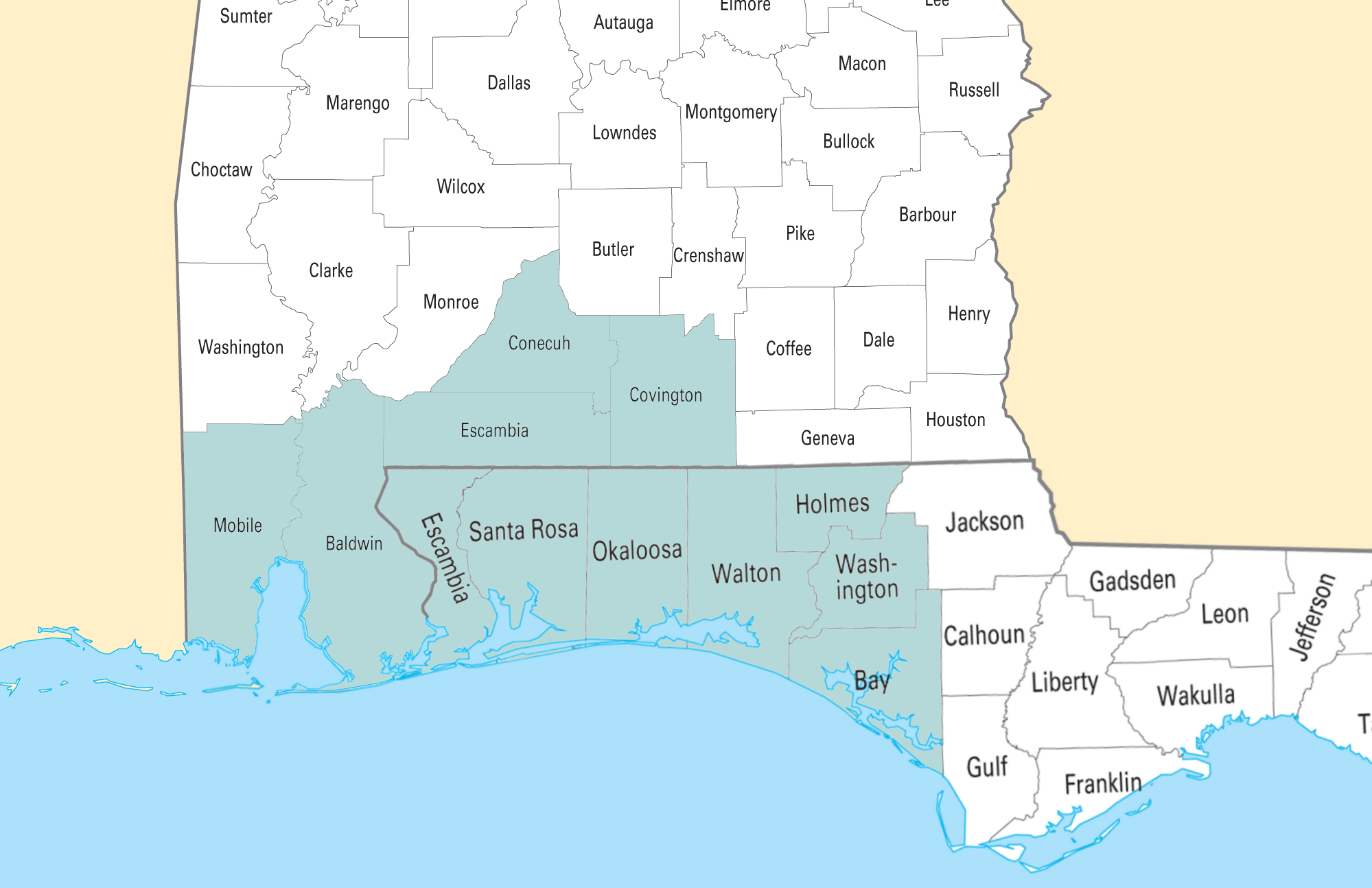 Service area map